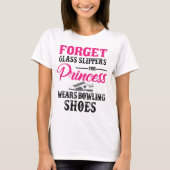 T-shirt de chaussures de bowling de princesse (Devant)