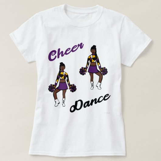 T-Shirt de Cheer/Danse (Camo Violet) (Design devant)