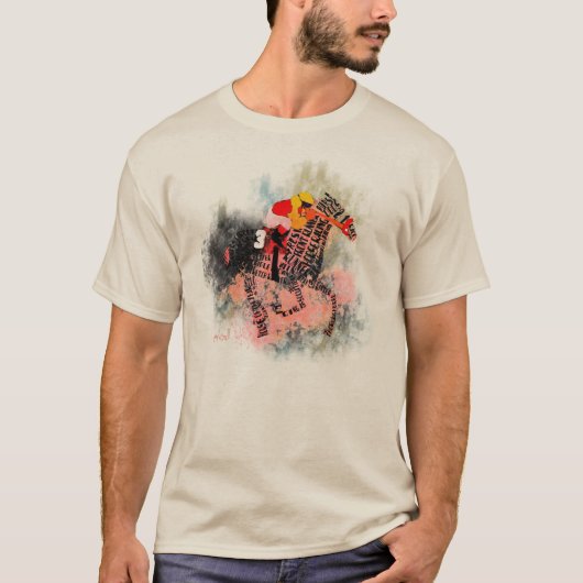 T-shirt de cheval de course de pur sang (Devant)