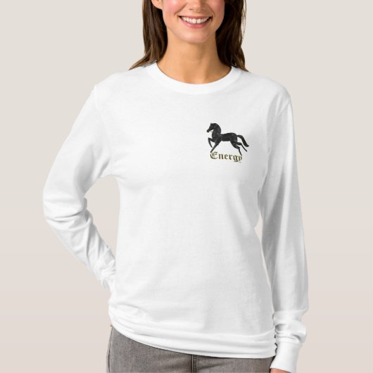 T-shirt de cheval d'énergie (Devant)