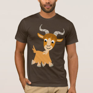 T-shirt de chèvre caricaturale mignonne