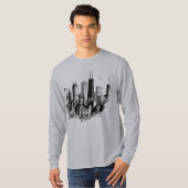 T-shirt de Chicago Skyline (Devant entier)