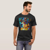 T-shirt de chien abstrait coloré mignon (Devant entier)