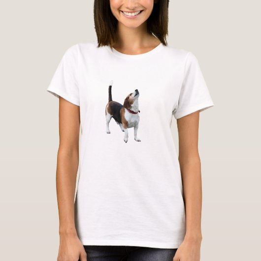 T-shirt de chien de beagle d'hurlement (Devant)