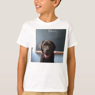 T-shirt de chien de laboratoire de chocolat
