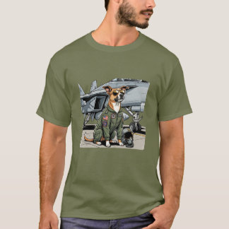 T-Shirt de chien pilote de chasse