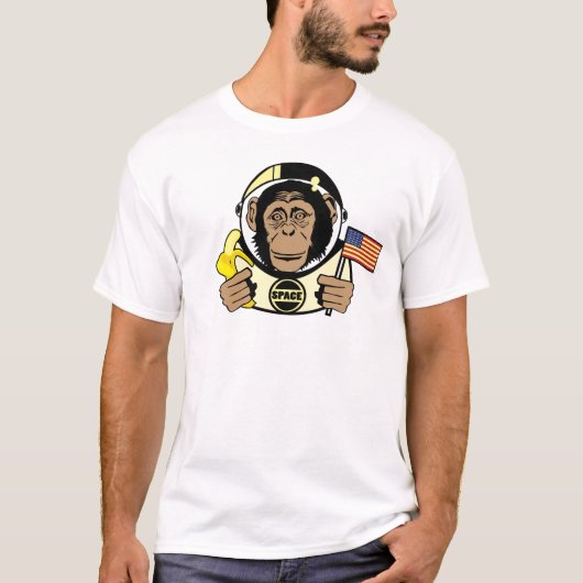 T-shirt de chimpanzé de l'espace (Devant)