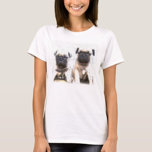 T-shirt de chiot de carlin (Devant)