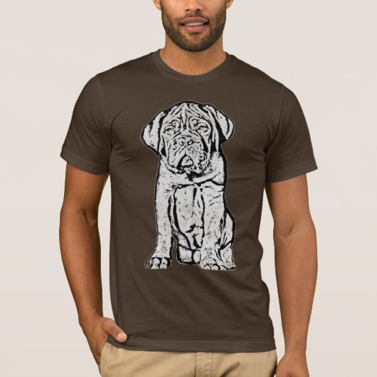 T-shirt de chiot de Dogue de Bordeaux (Devant)