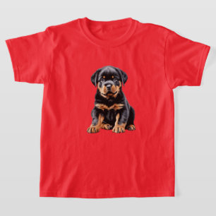 T-Shirt de chiot Rottweiler pour enfant