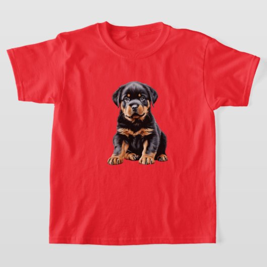 T-Shirt de chiot Rottweiler pour enfant (Poser)