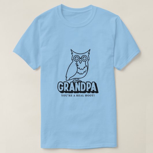 T-Shirt De Chouette De fête des pères Pour Grand-P (Design devant)