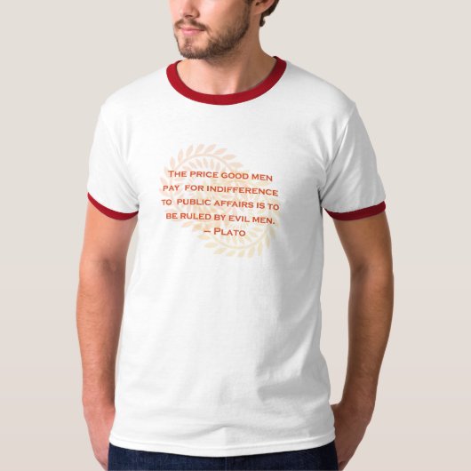 T-shirt de citation de Platon (Devant)