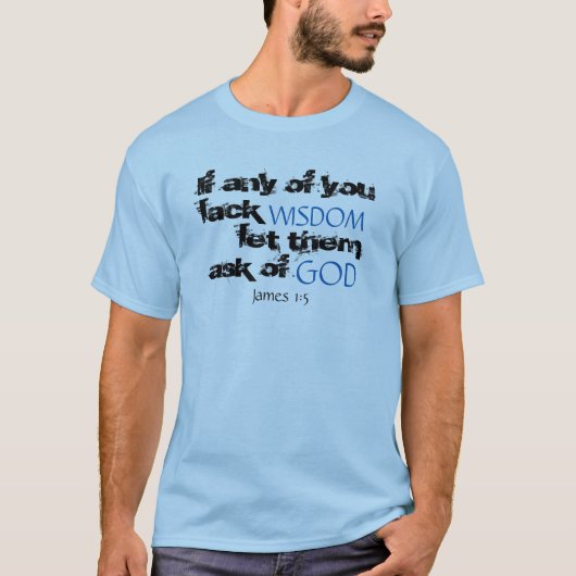 T-shirt de citation d'écriture sainte de 1:5 de (Devant)