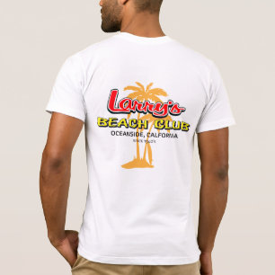 T-shirt de classique de club de la plage de Larry
