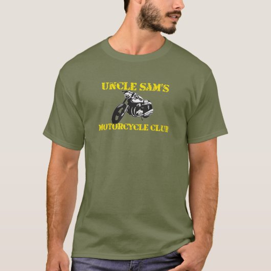 T-shirt de club de la moto de l'Oncle Sam (Devant)