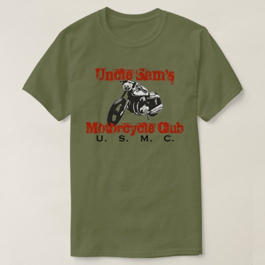 T-shirt de club de la moto de l'Oncle Sam (Design devant)