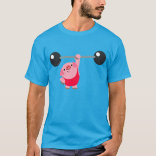 T-shirt de cochon de carottes pour levage de poids