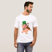 T-shirt de cochon violoniste de la Saint Patrick (Devant entier)