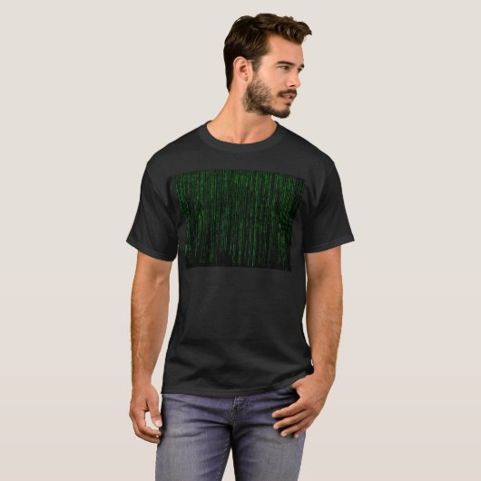 T-shirt de code binaire de Matrix (Devant entier)