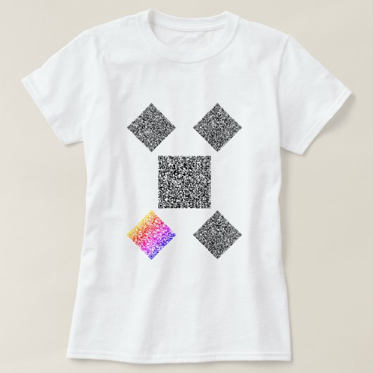 T-shirt de code QR personnalisé avec vos informati (Design devant)