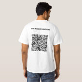 T-shirt de code QR personnalisé avec votre nom d'e (Dos entier)