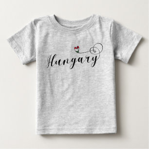 T-shirt de coeur de la Hongrie, hongrois