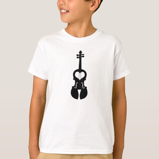 T-shirt de coeur de violon (Devant)