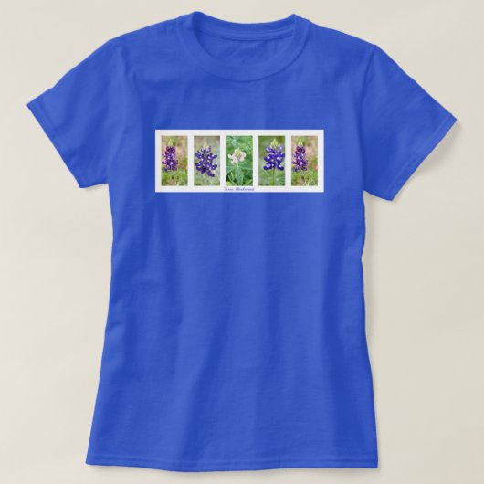 T-shirt de collage de Bluebonnet de Texas (Design devant)