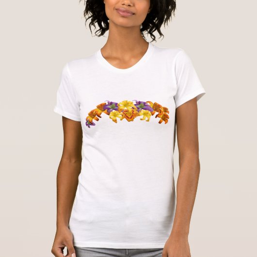 T-shirt de collage de Daylily (Devant)