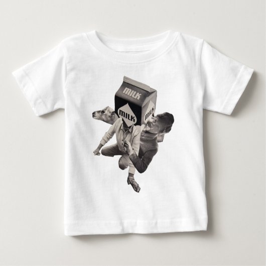 T-shirt de collage de lait, nourrissons (Devant)