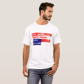 T-shirt de collier bleu de déchets blancs de plouc (Devant entier)