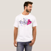 T-shirt de colombe d'amour (Devant entier)