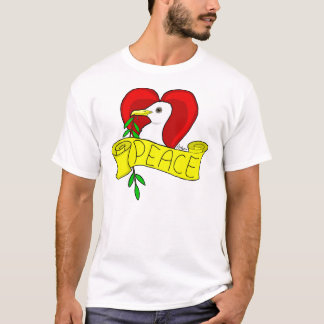 T-shirt de colombe de paix et d'amour
