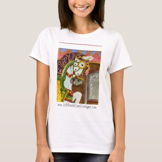 T-shirt de -.com de cheval de carrousel (Devant)