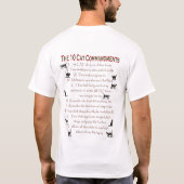 T-shirt de commandements de chat (Dos)