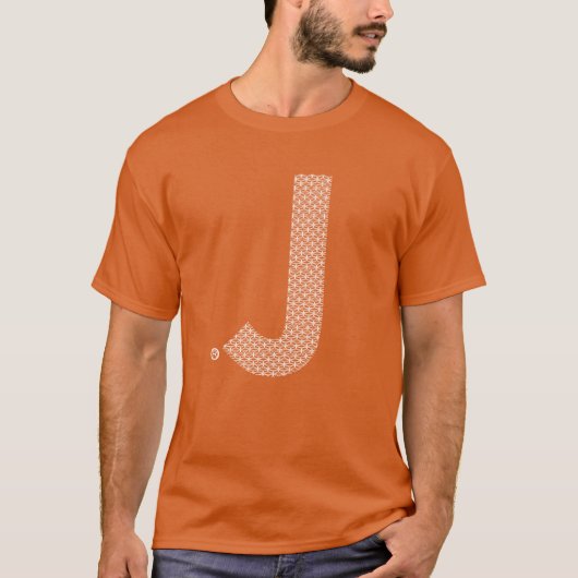 T-shirt de concepteur de la lettre J (lui ou (Devant)