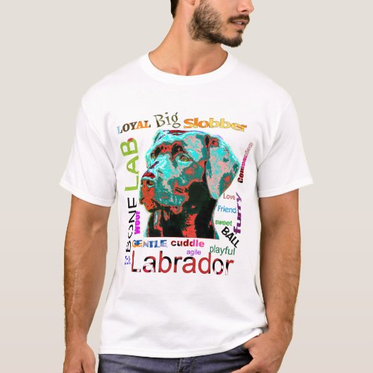 T-shirt de conception d'art de bruit de Labrador (Devant)
