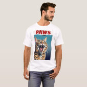 T-shirt de conception de chats PAWS (Devant entier)