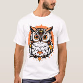 t-shirt de conception de hibou 1 (Devant)