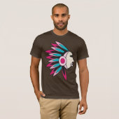 T-shirt de conception de natif américain (Devant entier)