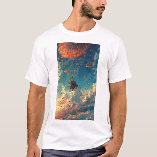 T-shirt de conception en parachute défectueux (Devant)