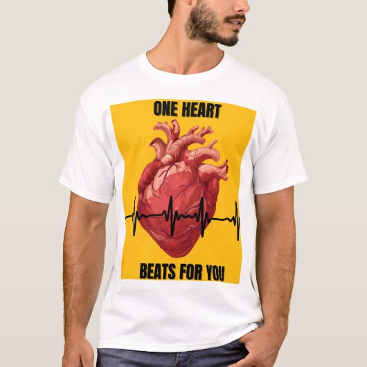 T-shirt de conception Heartbeat (Devant)