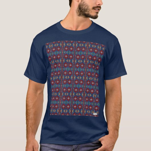 T-shirt de conception rouge et bleu HAMbWG (Devant)