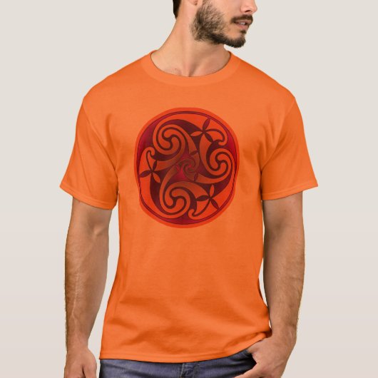 T-shirt de conception spirale d'art celtique (Devant)