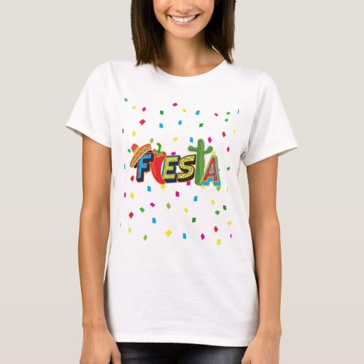 T-shirt de confettis de fiesta (Devant)