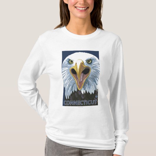 T-shirt De ConnecticutEagle fin (Devant)