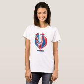 T-Shirt de coq patriotique (Devant entier)