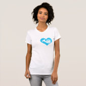 T-shirt de cor de harmonie d'amour (Devant entier)