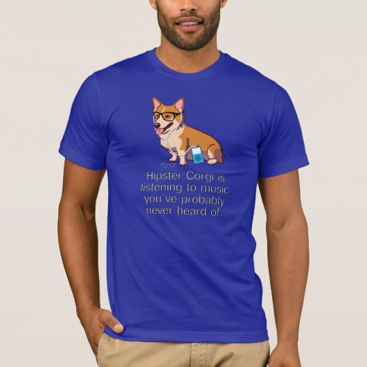 T-shirt de corgi de hippie (Devant)